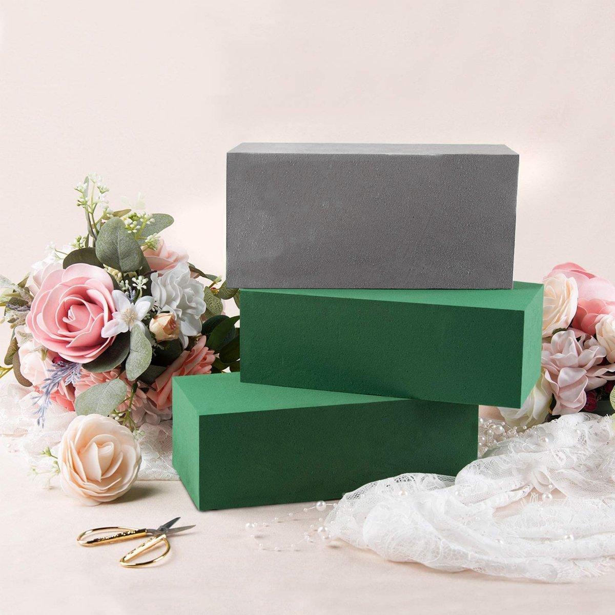 Floral Foam Blocks for Dry Wet Artificial Flower Arrangements Florist Supplies - Wet 2PCS V528-GREEN-2PCS-815433
