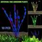 10PCS Artificial Plants Fish Tank Aquarium Aquatic Plants Simulated Water Grass V528-GREENARTIFICIA-10PCS-868127