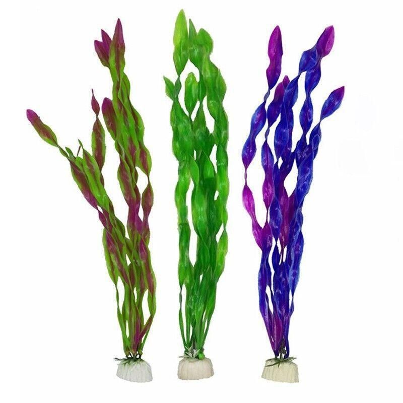 10PCS Artificial Plants Fish Tank Aquarium Aquatic Plants Simulated Water Grass V528-GREENARTIFICIA-10PCS-868127