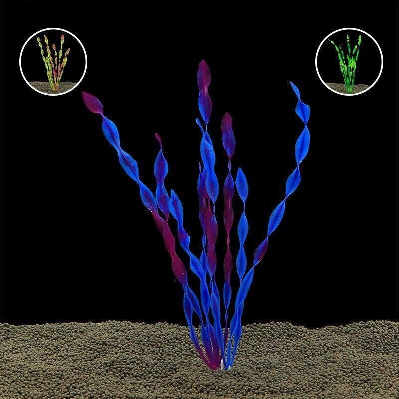 10PCS Artificial Plants Fish Tank Aquarium Aquatic Plants Simulated Water Grass V528-GREENARTIFICIA-10PCS-868127