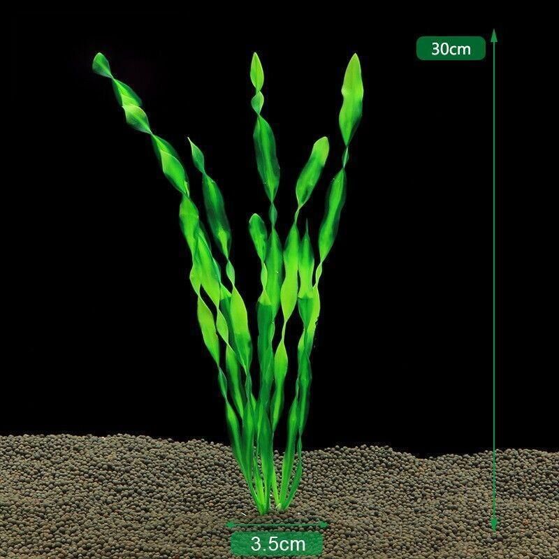 10PCS Artificial Plants Fish Tank Aquarium Aquatic Plants Simulated Water Grass V528-GREENARTIFICIA-10PCS-868127
