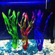 10PCS Artificial Plants Fish Tank Aquarium Aquatic Plants Simulated Water Grass V528-GREENARTIFICIA-10PCS-868127
