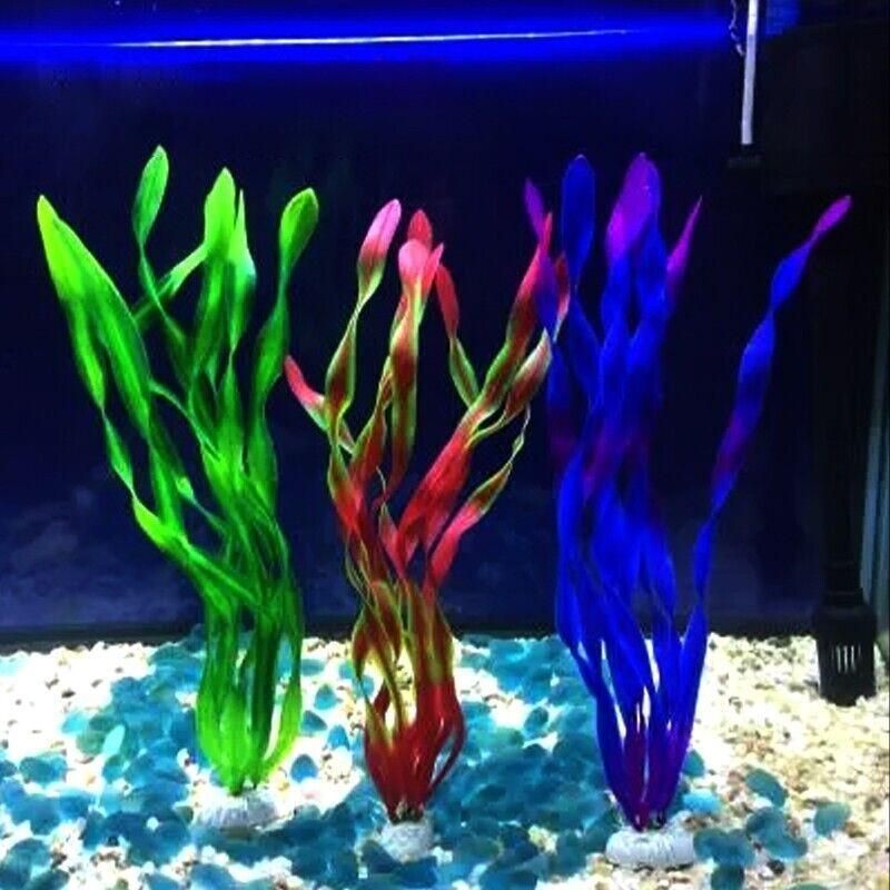10PCS Artificial Plants Fish Tank Aquarium Aquatic Plants Simulated Water Grass V528-GREENARTIFICIA-10PCS-868127