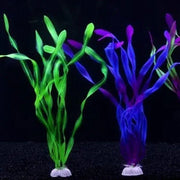 10PCS Artificial Plants Fish Tank Aquarium Aquatic Plants Simulated Water Grass V528-GREENARTIFICIA-10PCS-868127
