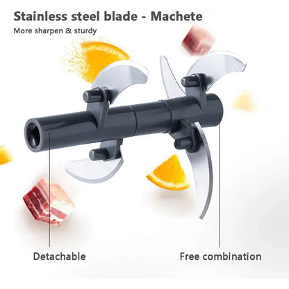 Garlic Press Chopper Slicer Hand Presser Grinder Crusher Home Kitchen Tools Use - 1000ml V528-GREY-BLUE-1000ML-647658