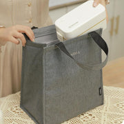 M Size Lunch Bag Thermal Insulated Box Bento Pouch Food Tote Work School Picnic - Grey V528-GREY-M-360893