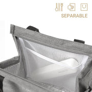 M Size Lunch Bag Thermal Insulated Box Bento Pouch Food Tote Work School Picnic - Grey V528-GREY-M-360893