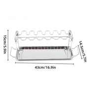 Foldable Stainless Steel Barbecue Grill Rack for Chicken Legs Outdoor Cooking V528-GRILL-233073
