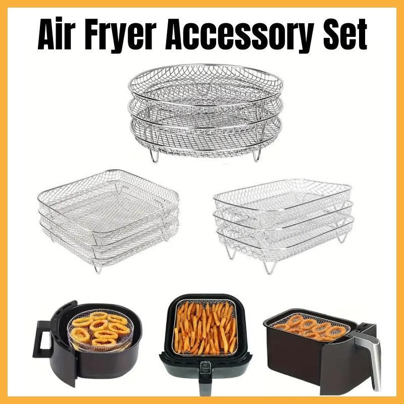 Air Fryer Grill Rack Multi Layer Removable Shelf Mesh Rack for Cooking BBQ - Rectangle V528-GRILL-RECTANGLE-618318