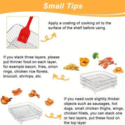 Air Fryer Grill Rack Multi Layer Removable Shelf Mesh Rack for Cooking BBQ - Rectangle V528-GRILL-RECTANGLE-618318