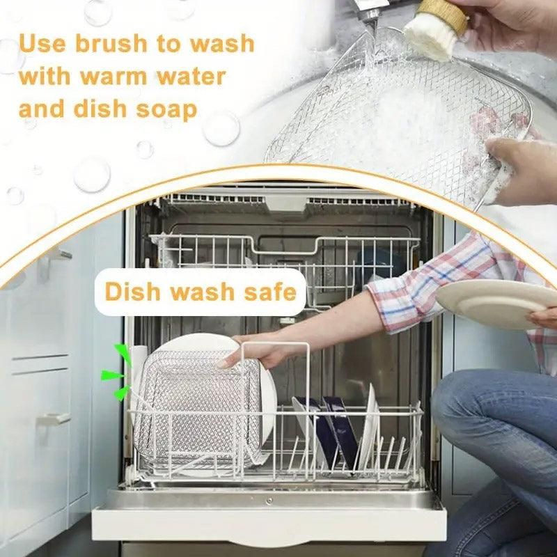 Air Fryer Grill Rack Multi Layer Removable Shelf Mesh Rack for Cooking BBQ - Rectangle V528-GRILL-RECTANGLE-618318