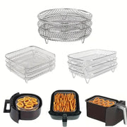 Air Fryer Grill Rack Multi Layer Removable Shelf Mesh Rack for Cooking BBQ - Rectangle V528-GRILL-RECTANGLE-618318