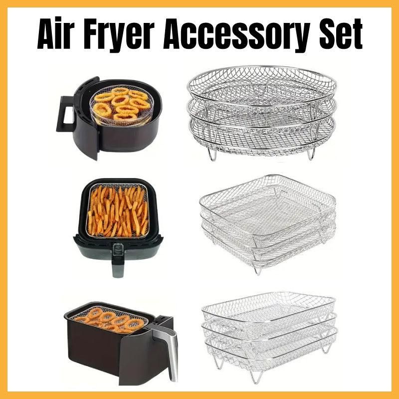 Air Fryer Grill Rack Multi Layer Removable Shelf Mesh Rack for Cooking BBQ - Rectangle V528-GRILL-RECTANGLE-618318