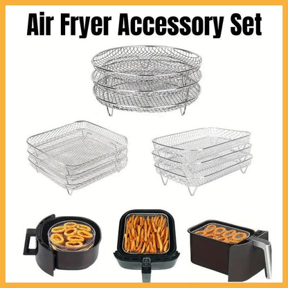 Air Fryer Grill Rack Multi Layer Removable Shelf Mesh Rack for Cooking BBQ - Round V528-GRILL-ROUND-314668