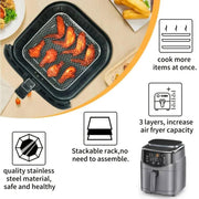 Air Fryer Grill Rack Multi Layer Removable Shelf Mesh Rack for Cooking BBQ - Round V528-GRILL-ROUND-314668