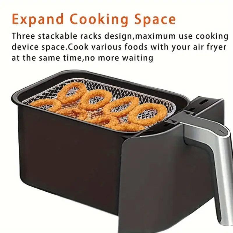 Air Fryer Grill Rack Multi Layer Removable Shelf Mesh Rack for Cooking BBQ - Round V528-GRILL-ROUND-314668