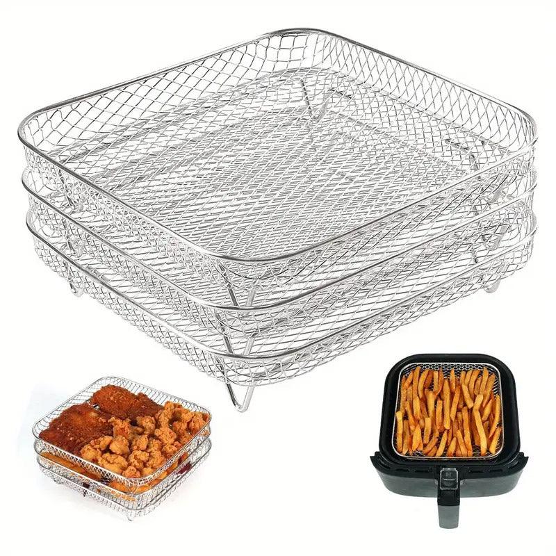 Air Fryer Grill Rack Multi Layer Removable Shelf Mesh Rack for Cooking BBQ - Round V528-GRILL-ROUND-314668