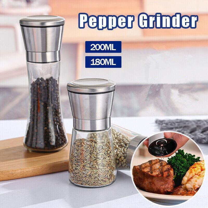 Stainless Steel Manual Salt and Pepper Grinder with Adjustable Ceramic Core - 200ML V528-GRINDERMANUAL-200ML-538414