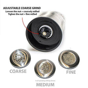 Stainless Steel Manual Salt and Pepper Grinder with Adjustable Ceramic Core - 200ML V528-GRINDERMANUAL-200ML-538414