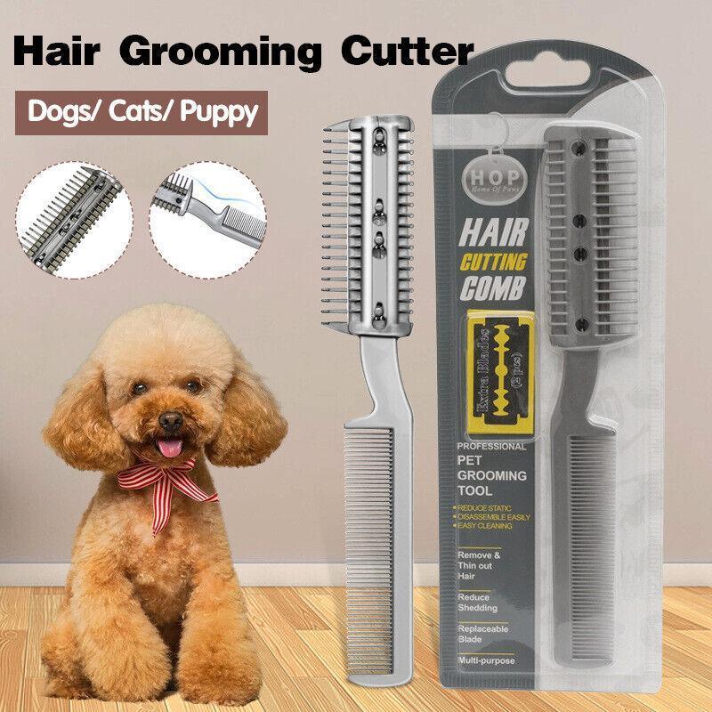 2 Sided Razor Clipper Comb Pet Hair Trimmer Grooming Cutter Dogs Cats Puppy V528-GROOMINGTOOL-68519