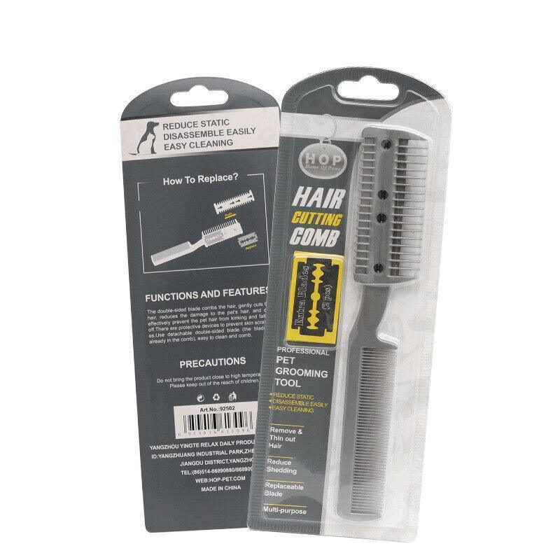 2 Sided Razor Clipper Comb Pet Hair Trimmer Grooming Cutter Dogs Cats Puppy V528-GROOMINGTOOL-68519