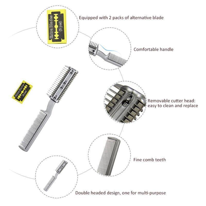 2 Sided Razor Clipper Comb Pet Hair Trimmer Grooming Cutter Dogs Cats Puppy V528-GROOMINGTOOL-68519