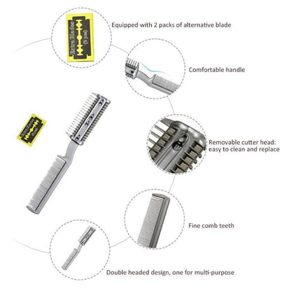 2 Sided Razor Clipper Comb Pet Hair Trimmer Grooming Cutter Dogs Cats Puppy V528-GROOMINGTOOL-68519