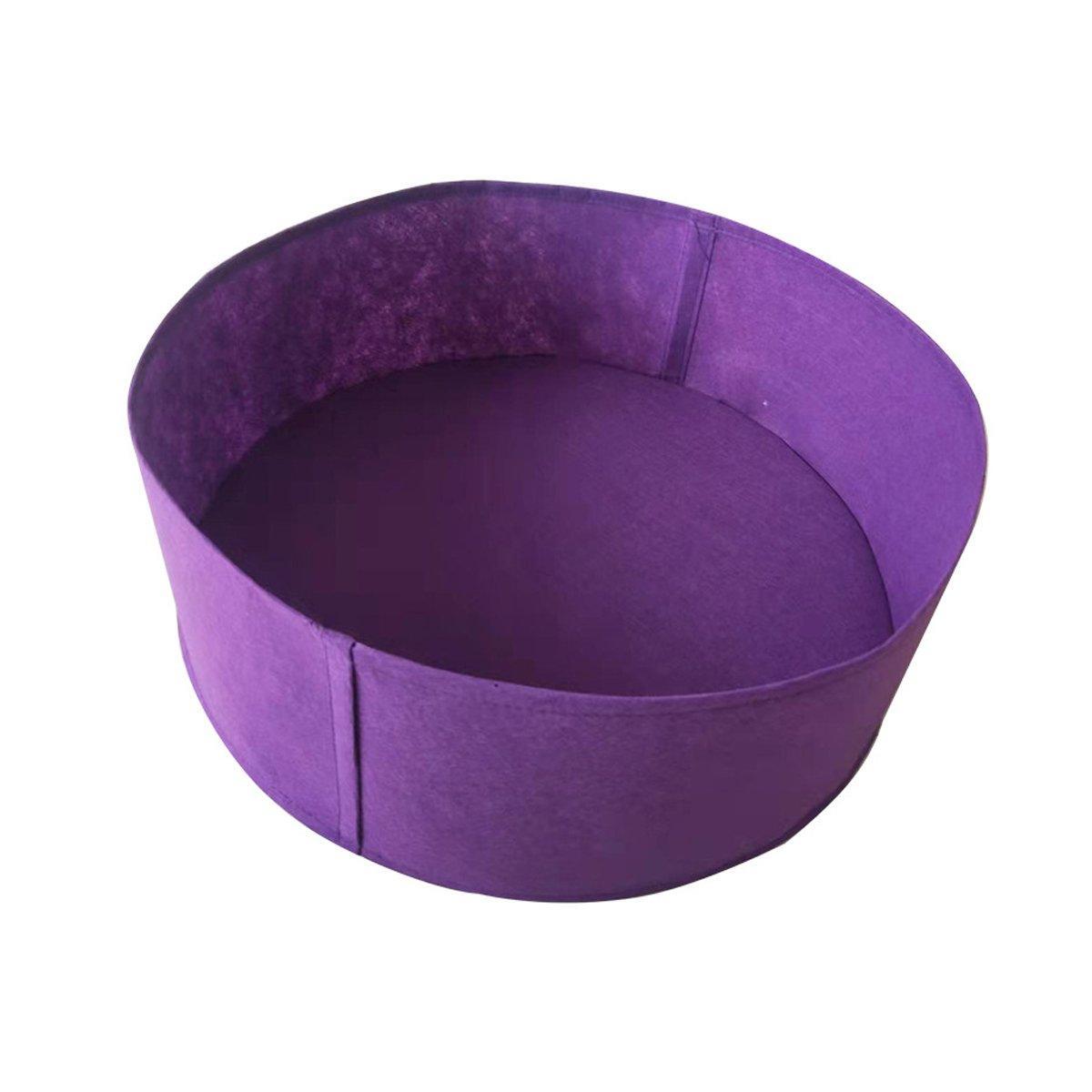 5x Felt Planting Bag Round Vegetable Garden Flower Seedling Grow Bags for Plants - Black-30*20cm V528-GROW-BAG-5PCS-30-20-BLACK-840401