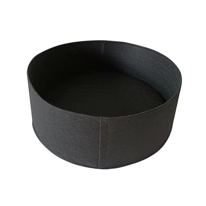 5x Felt Planting Bag Round Vegetable Garden Flower Seedling Grow Bags for Plants - Black-30*20cm V528-GROW-BAG-5PCS-30-20-BLACK-840401