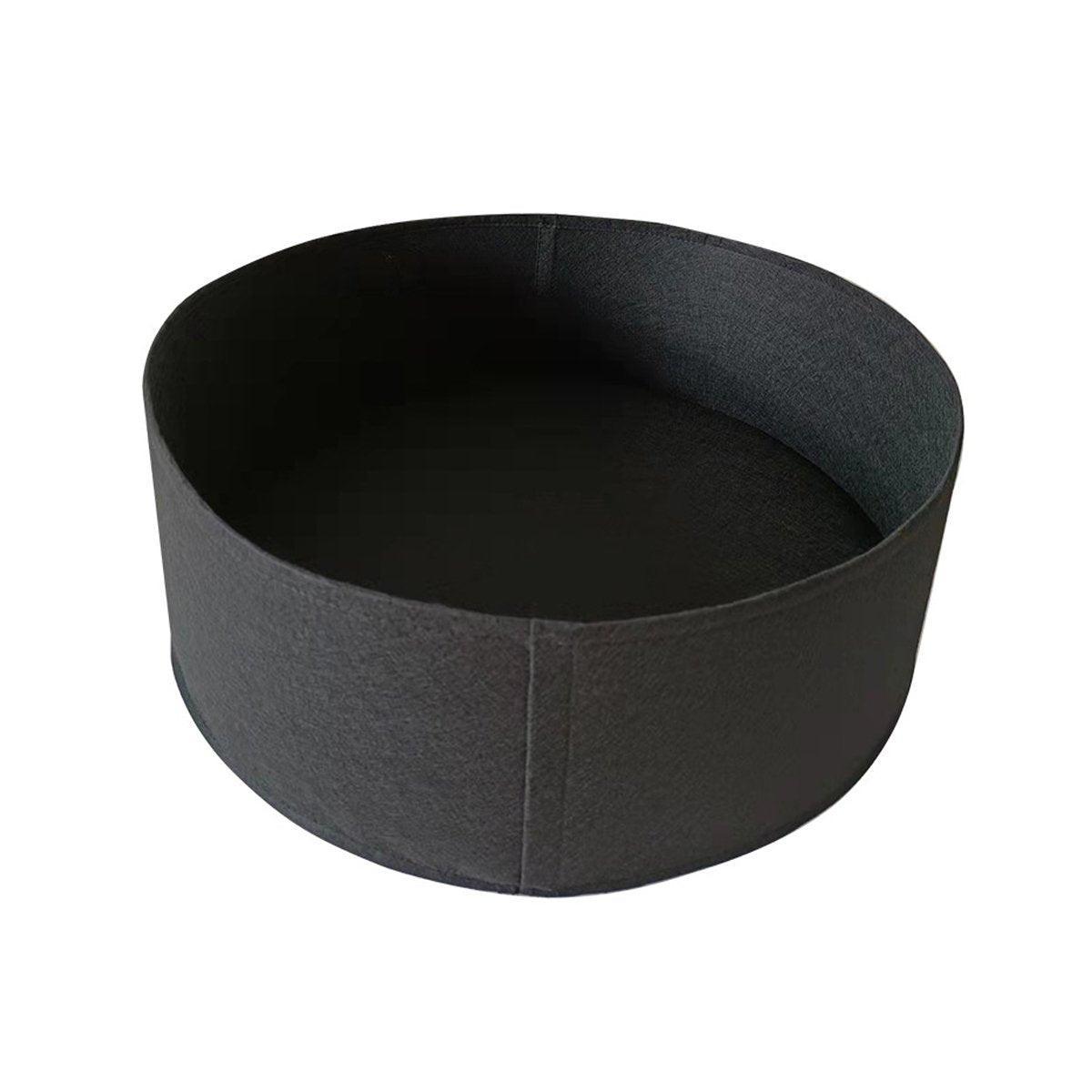 5x Felt Planting Bag Round Vegetable Garden Flower Seedling Grow Bags for Plants - Black-30*20cm V528-GROW-BAG-5PCS-30-20-BLACK-840401