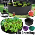 5x Felt Planting Bag Round Vegetable Garden Flower Seedling Grow Bags for Plants - Black-90*30cm V528-GROW-BAG-5PCS-90-30-BLACK-262451