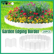 20PCS Garden Edging Fence Decorative Plastic Lawn Border Panels Landscaping - Green V528-GUARDRAIL-GREEN-877537