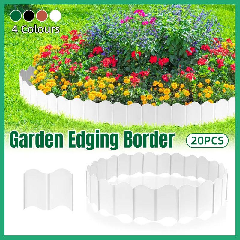 20PCS Garden Edging Fence Decorative Plastic Lawn Border Panels Landscaping - Green V528-GUARDRAIL-GREEN-877537