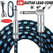 3M Guitar Amp Cable 6.35mm Mono Jack to Jack Lead for Electric Instruments - 3M Black Cable V528-GUITARAMPCABLE-BLACK-1PC-165835
