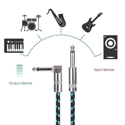 3M Guitar Amp Cable 6.35mm Mono Jack to Jack Lead for Electric Instruments - 3M Black Cable V528-GUITARAMPCABLE-BLACK-1PC-165835