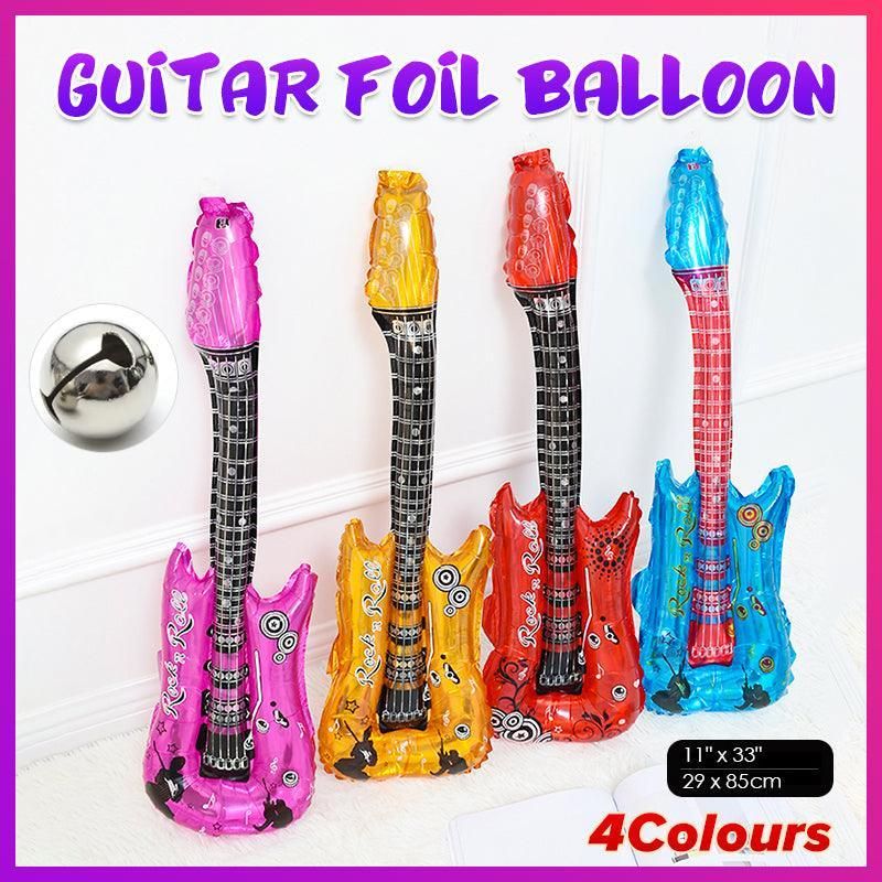 Guitar Foil Balloon Air Fill Rock and Roll Music Party Wedding Birthday Decoration - Gold V528-GUITARBALLOON-GOLD-990446