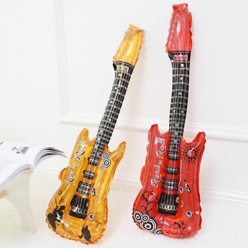 Guitar Foil Balloon Air Fill Rock and Roll Music Party Wedding Birthday Decoration - Gold V528-GUITARBALLOON-GOLD-990446