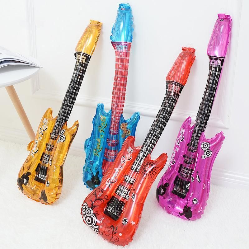 Guitar Foil Balloon Air Fill Rock and Roll Music Party Wedding Birthday Decoration - Gold V528-GUITARBALLOON-GOLD-990446