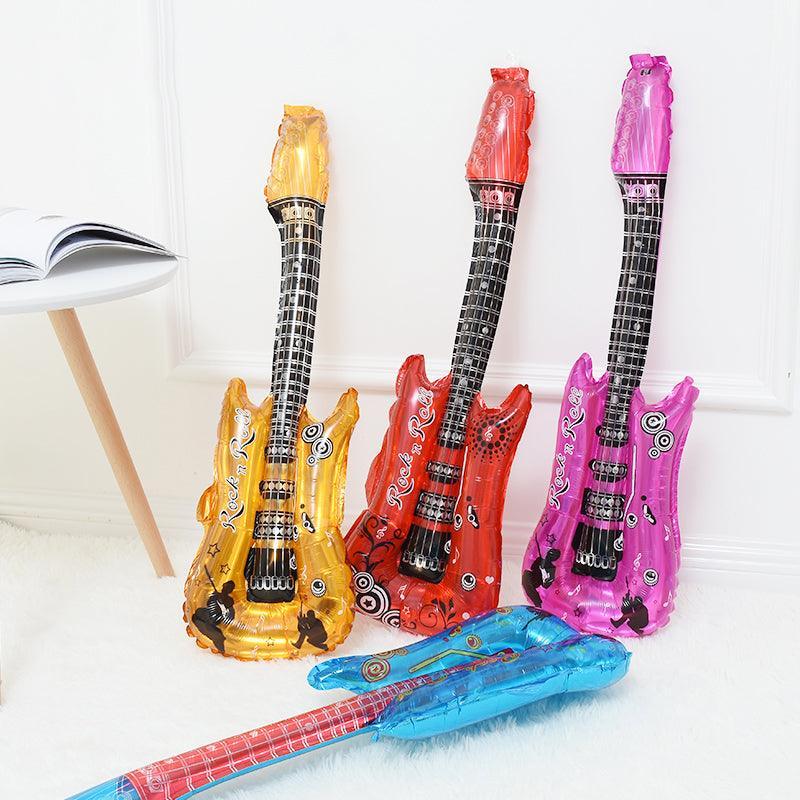 Guitar Foil Balloon Air Fill Rock and Roll Music Party Wedding Birthday Decoration - Rose Red V528-GUITARBALLOON-PINK-955477