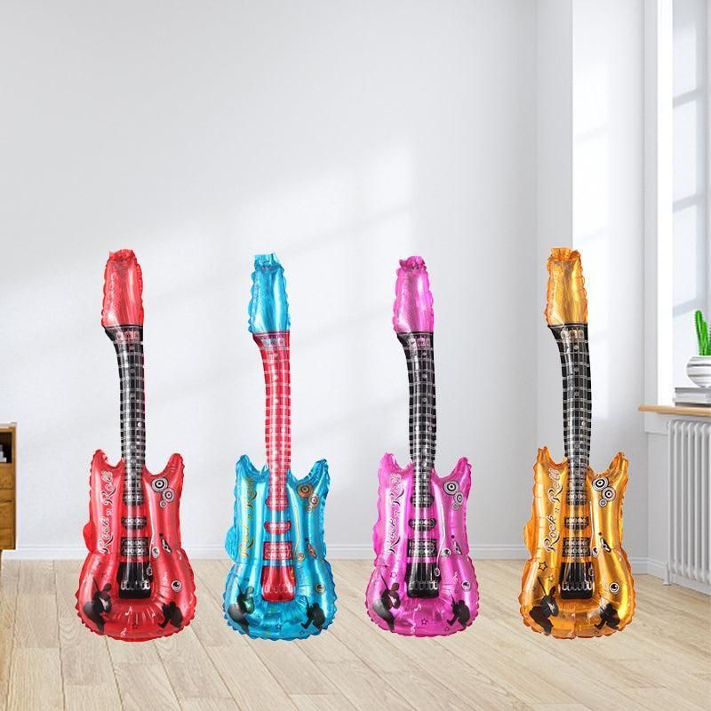 Guitar Foil Balloon Air Fill Rock and Roll Music Party Wedding Birthday Decoration - Red V528-GUITARBALLOON-RED-918965
