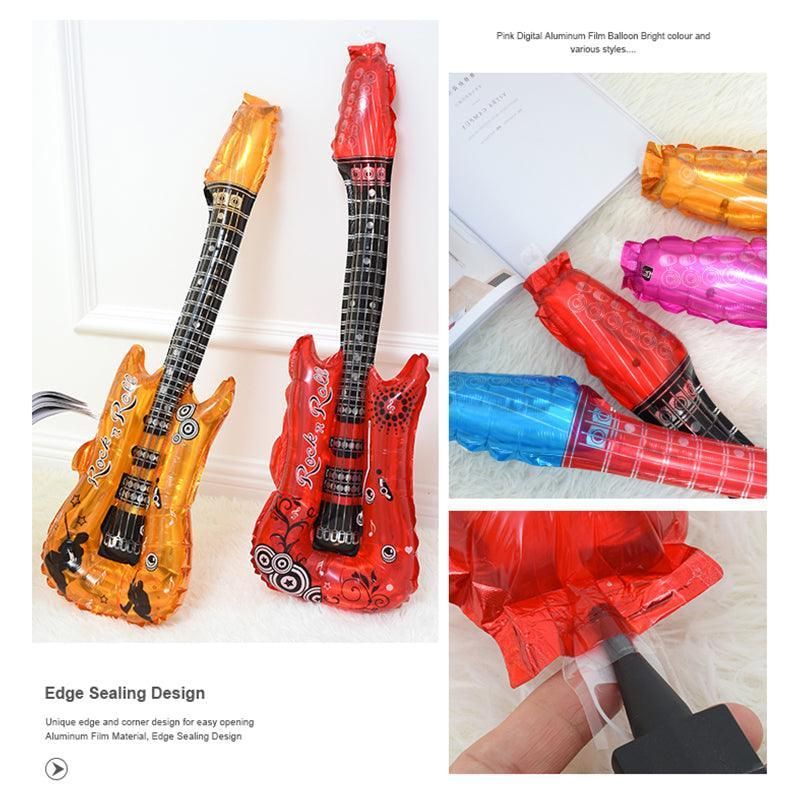 Guitar Foil Balloon Air Fill Rock and Roll Music Party Wedding Birthday Decoration - Red V528-GUITARBALLOON-RED-918965