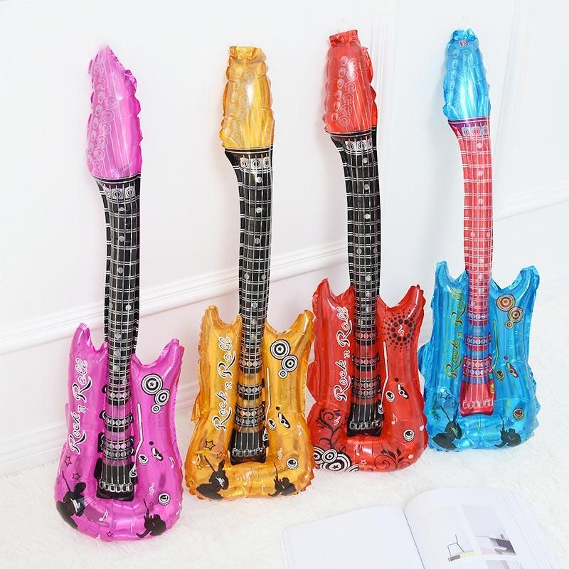 Guitar Foil Balloon Air Fill Rock and Roll Music Party Wedding Birthday Decoration - Red V528-GUITARBALLOON-RED-918965