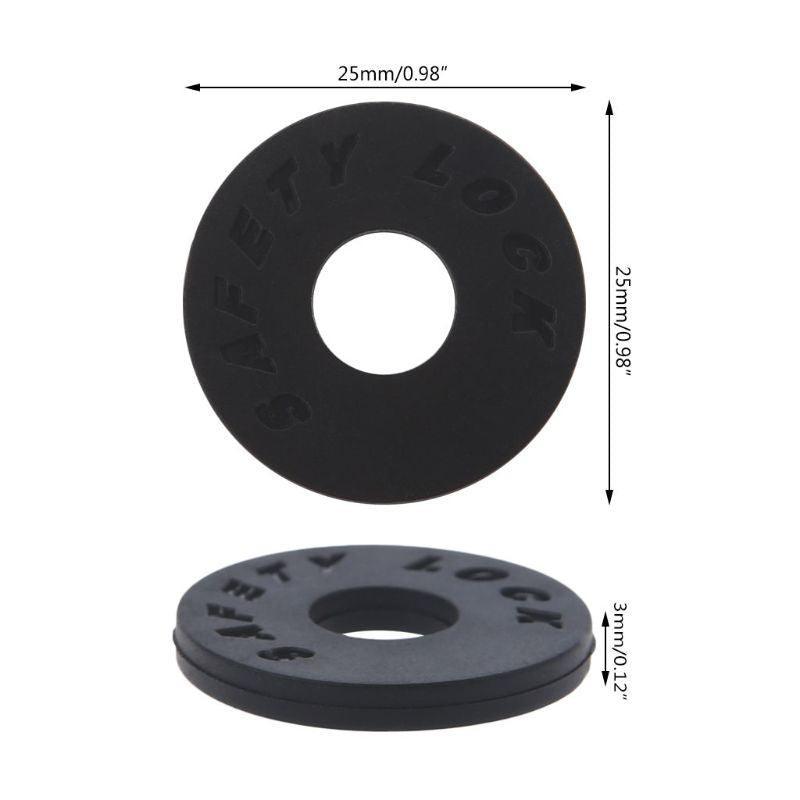 10X Black Guitar Strap Locks Anti-Slip for Acoustic Electric & Bass Guitars V528-GUITARSTRAPBUCKLES-10PCS-58495