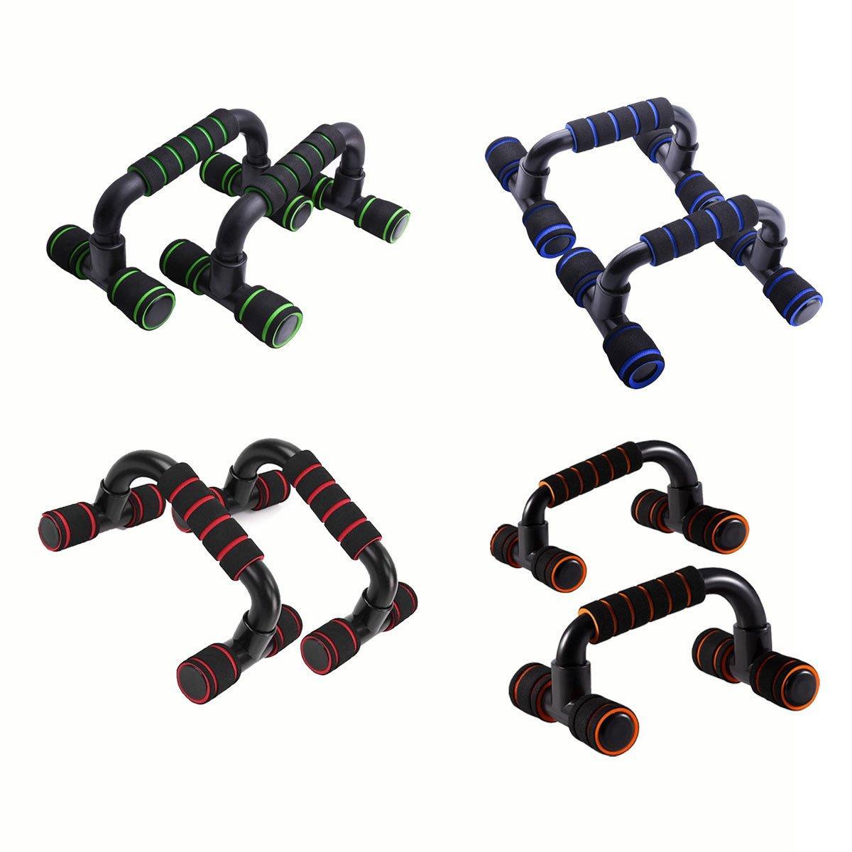 H Shaped Push Up Bars Home Fitness Equipment for Chest Arm Shoulder Training - Orange V528-H-ORANGE-648355