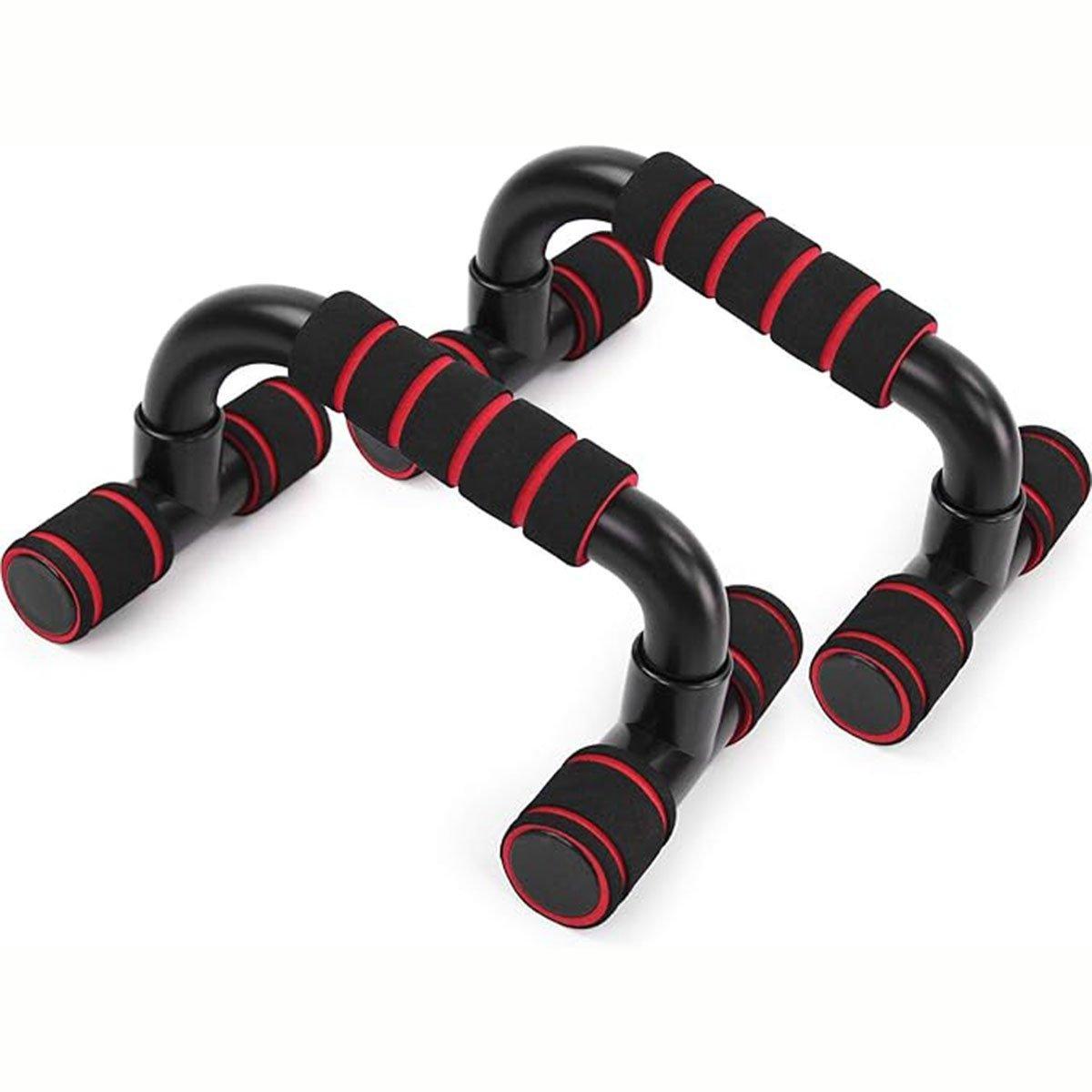 H Shaped Push Up Bars Home Fitness Equipment for Chest Arm Shoulder Training - Orange V528-H-ORANGE-648355