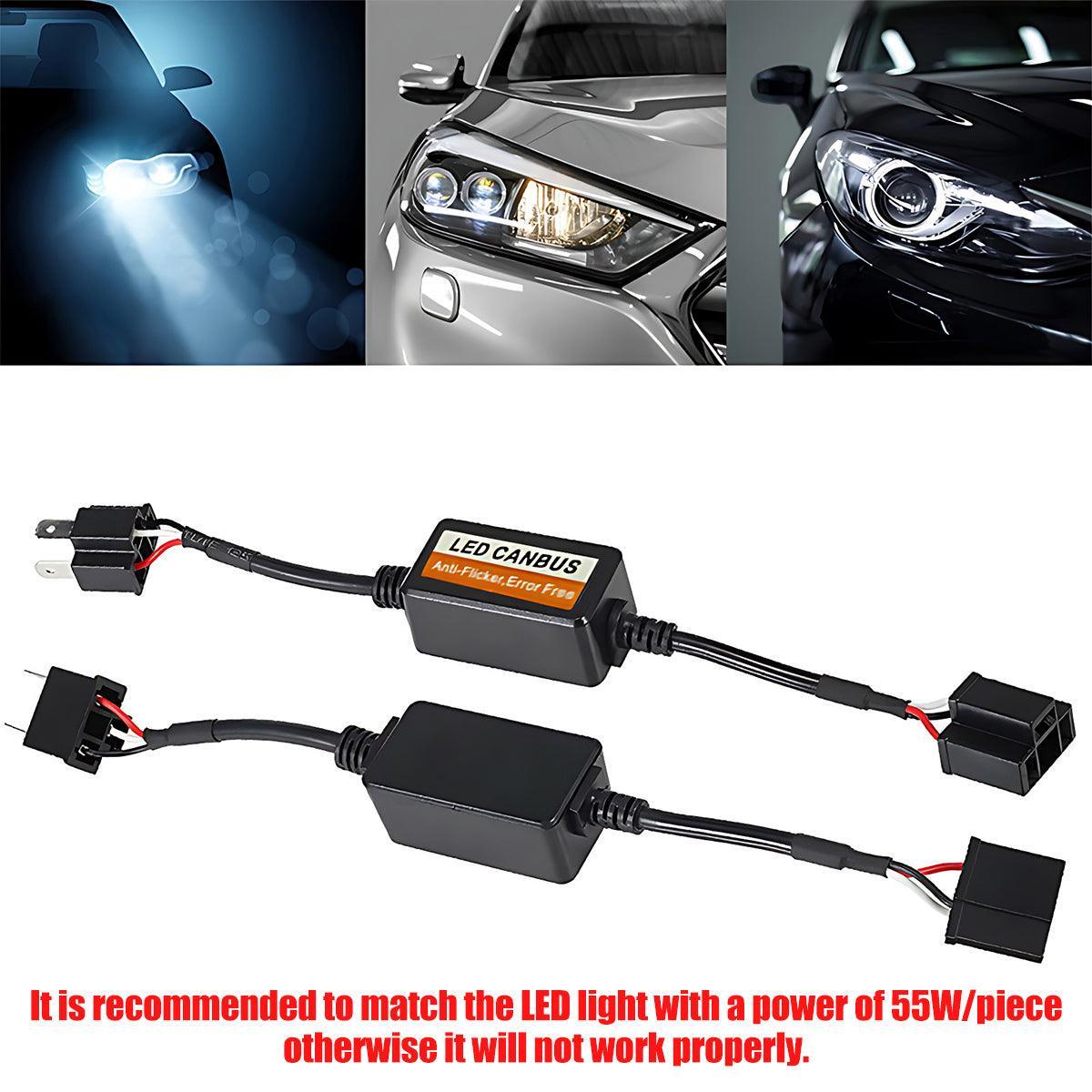 2PCS H4 CANBUS LED Headlight Decoder Anti Flicker Error Canceller Load Resistor V528-H4CANBUSDECODER-2PCS-284269