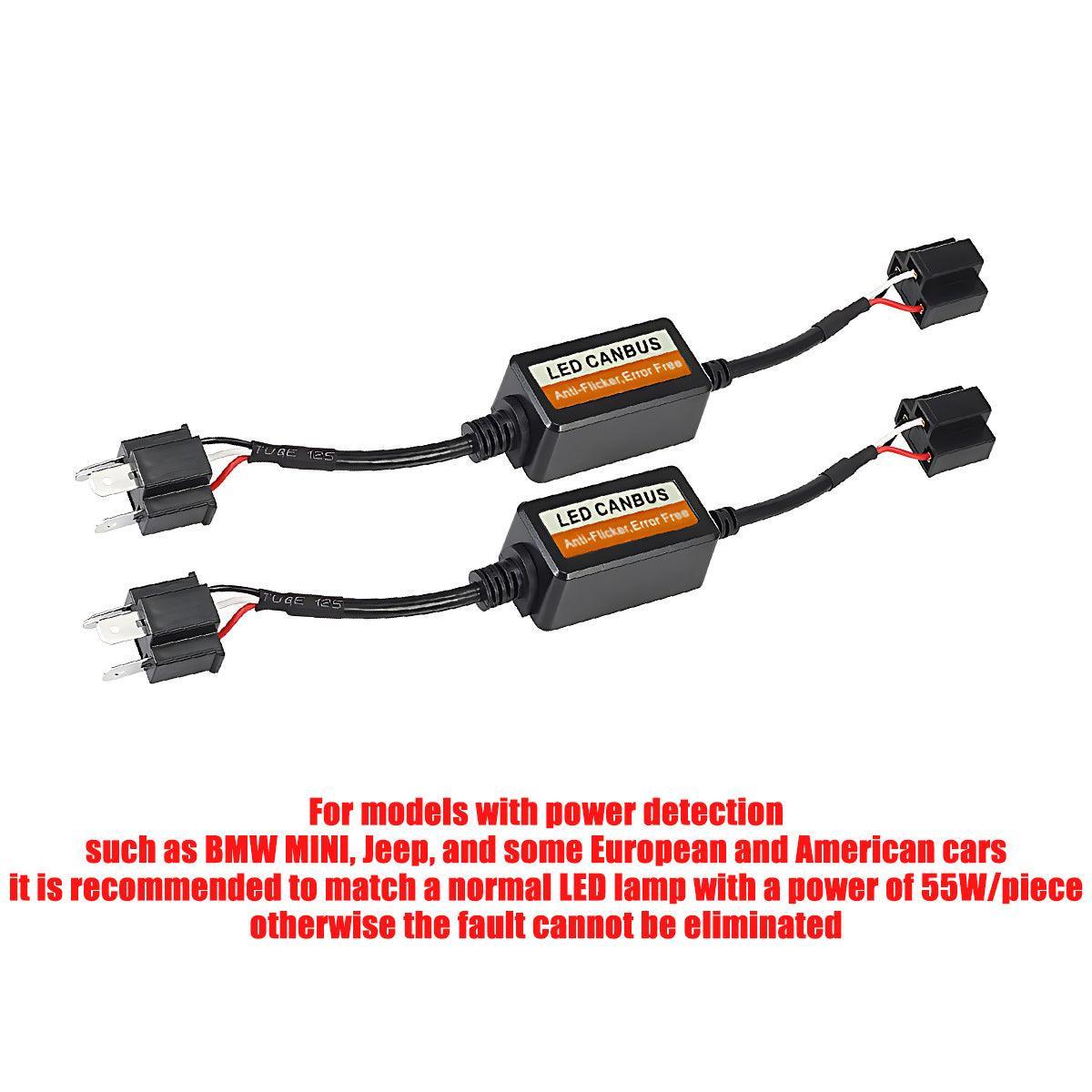 2PCS H4 CANBUS LED Headlight Decoder Anti Flicker Error Canceller Load Resistor V528-H4CANBUSDECODER-2PCS-284269