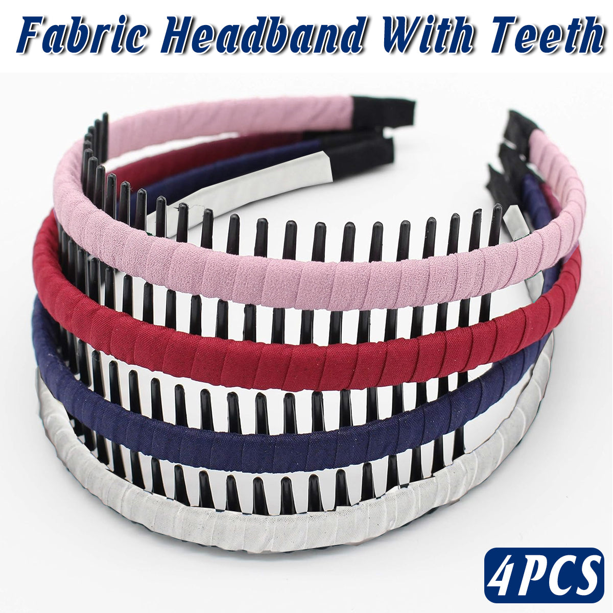 4pcs Headband with Teeth Non Slip Hairband for Women Hair Accessories Holder V528-HAIR-BAND-4PCS-728450