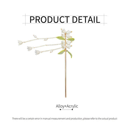 Chinese Style Lily of the Valley Fringe Hairpin Hanfu Headdress Accessories V528-HAIR-CLASP-LLH-436603