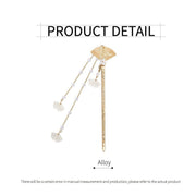 Chinese Style Hanfu Hairpin Folding Fan Fringe Headdress Accessories V528-HAIR-CLASP-ZSS-409384